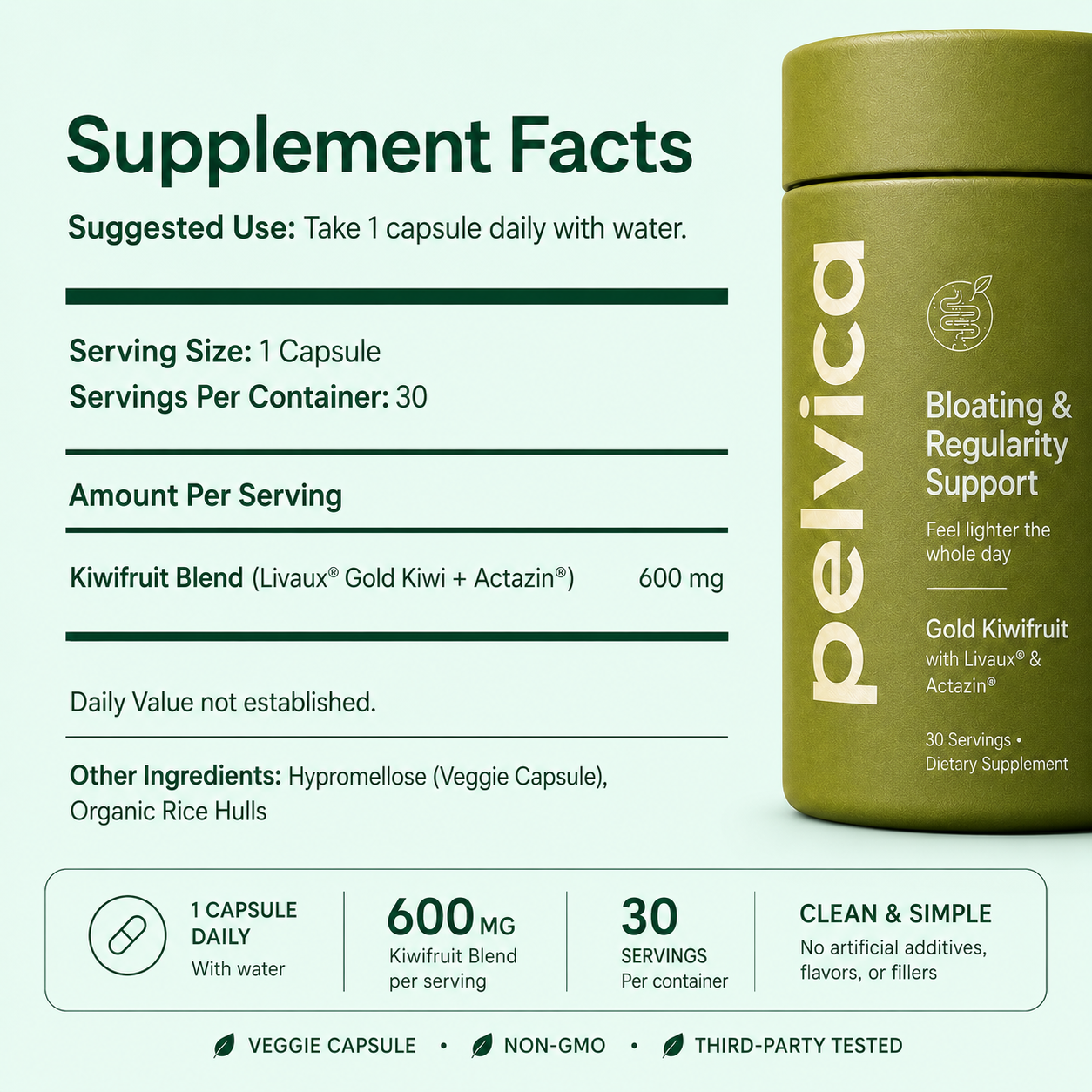 Pelvica© Bloating and Regularity Support