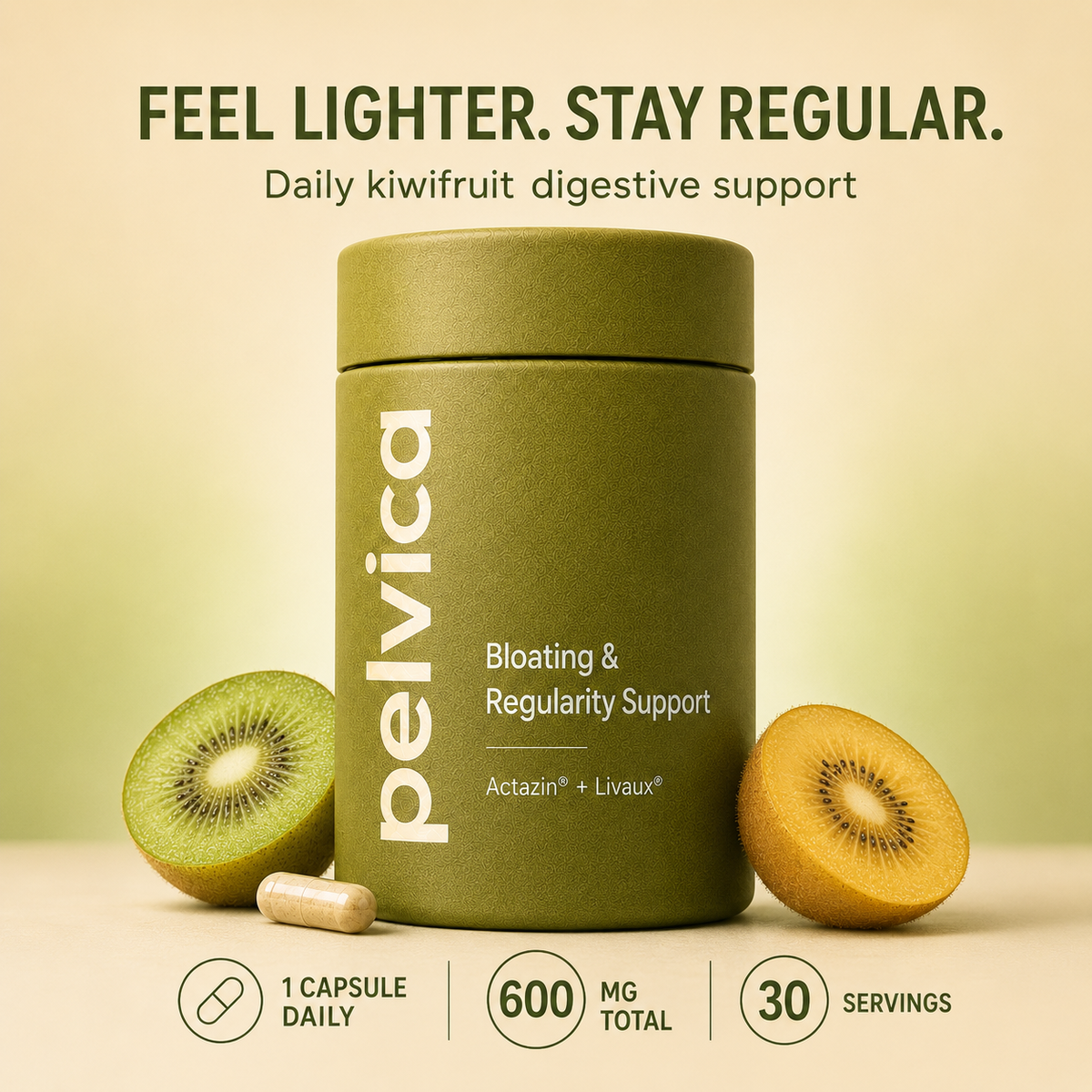 Pelvica Gut Support Complex with Kiwi Extract, Livaux & Actazin