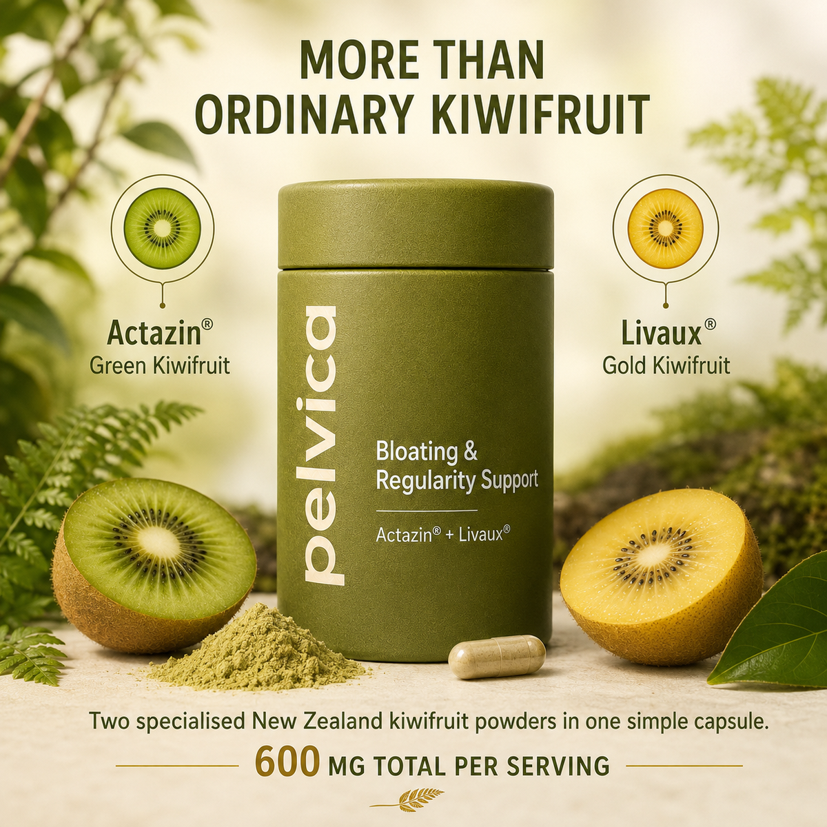 Pelvica Gut Support Complex with Kiwi Extract, Livaux & Actazin